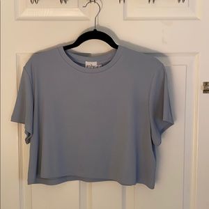 Princess Polly Light Blue Crop Top